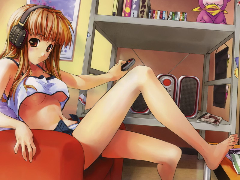 anime, cartoon/comic, 720P, hd, headphones