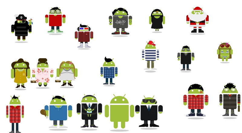 Computers/Android, food, men, women, luggage, communication, multi colored, still life, people, 1080P, white background, android, bottle, food and drink