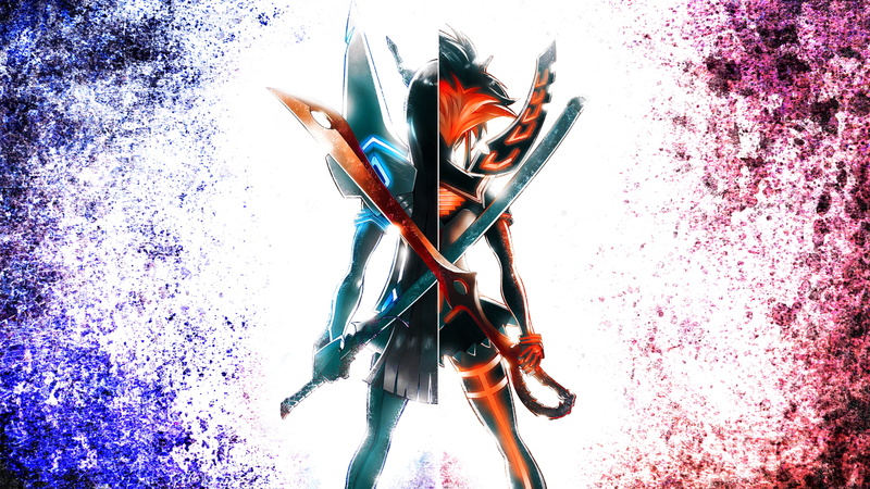 1080P, anime girls, Kill la Kill, Kiryuin Satsuki, Matoi Ryuuko, anime, sword