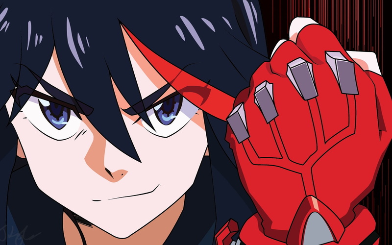 indoors, text, representation, leisure activity, in a row, Kill la Kill, 720P, close-up, pattern, art and craft, day, Matoi Ryuuko, large group of objects