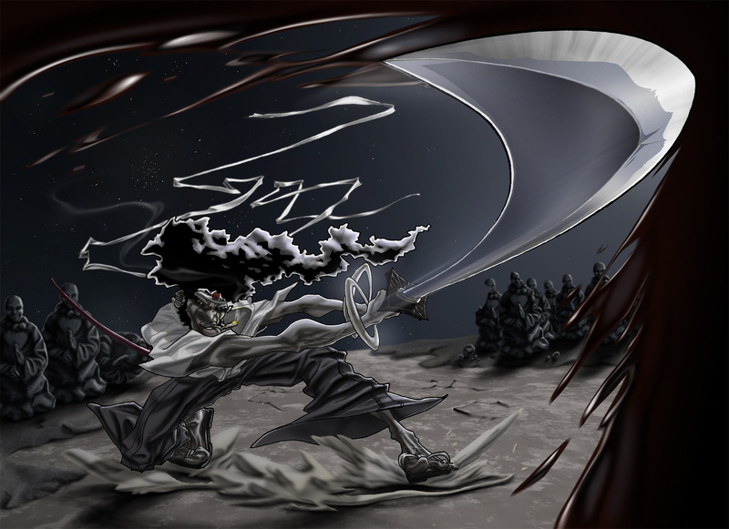 samurai, afro, anime, game, 1080P