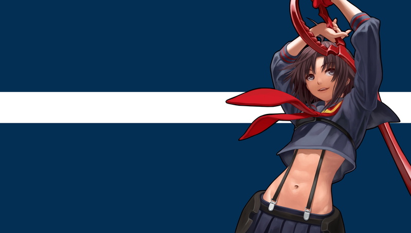 adult, people, Kill la Kill, copy space, couple - relationship, red, young women, beautiful woman, beautiful people, hairstyle, positive emotion, clothing