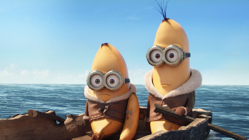 offspring, sky, childhood, robot, clear sky, fun, water, nature, 1080P, Movie, people, human representation, horizon, day, Kevin (Minions), beach, horizon over water