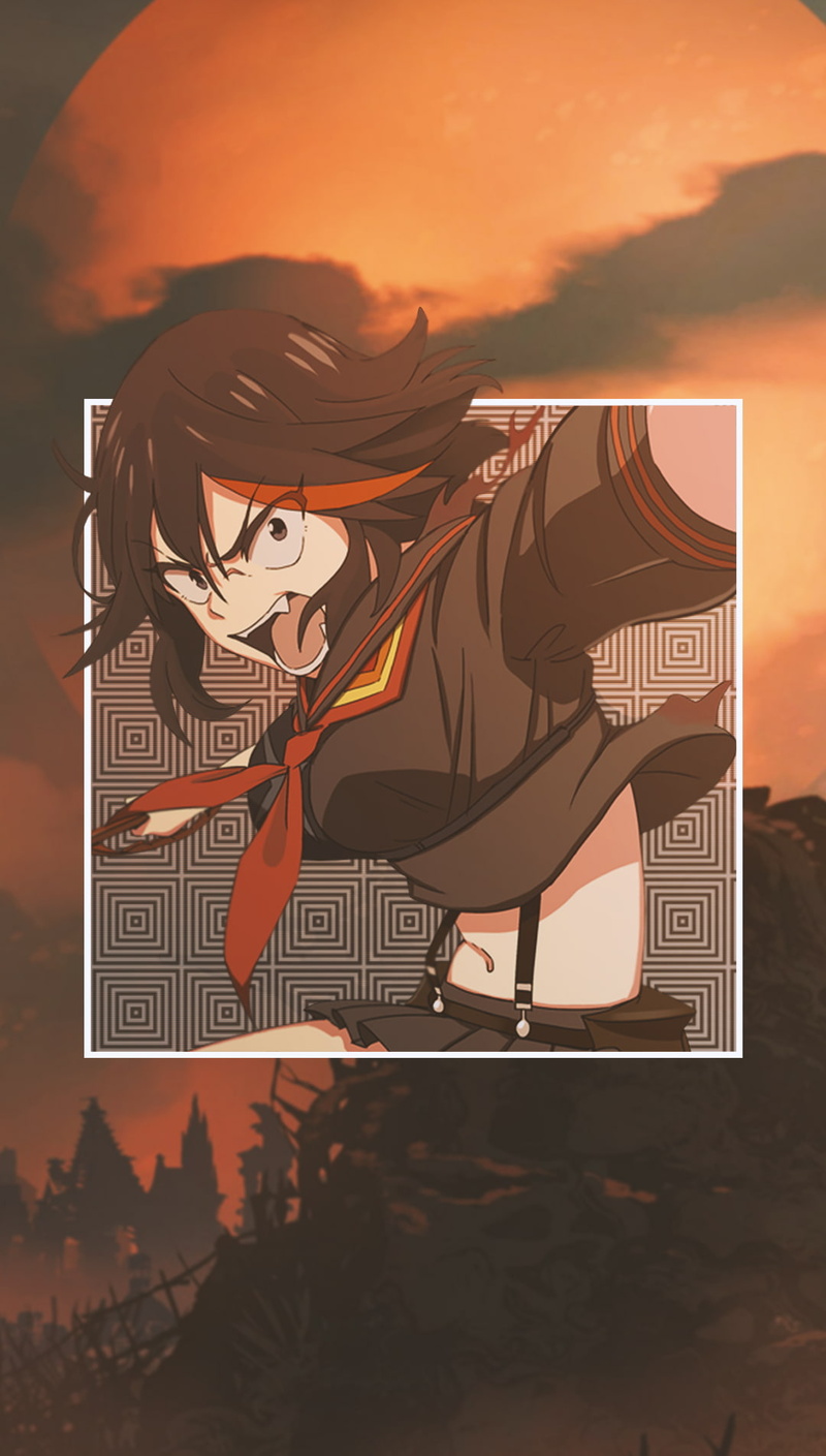 picture-in-picture, anime girls, 720P, anime, Matoi Ryuuko