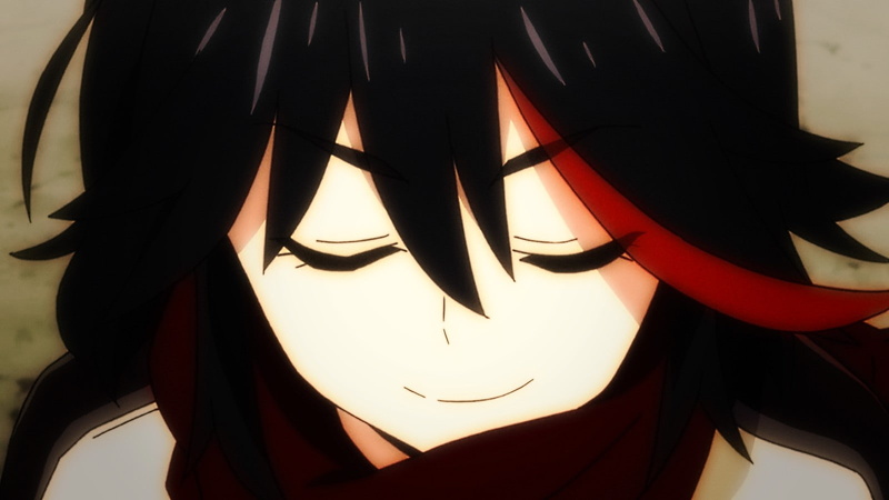 unrecognizable person, Kill la Kill, black color, human hand, one person, front view, lifestyles, Matoi Ryuuko, silhouette, midsection, leisure activity