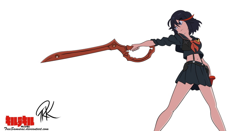 Kill la Kill, clothing, indoors, side view, women, studio shot, lifestyles, art and craft, representation, adult, nature, three quarter length, white background