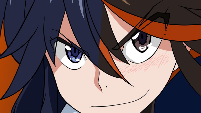 lifestyles, 2K, built structure, indoors, illuminated, Kill la Kill, blue, day, architecture, Matoi Ryuuko, pattern, wall - building feature, human representation