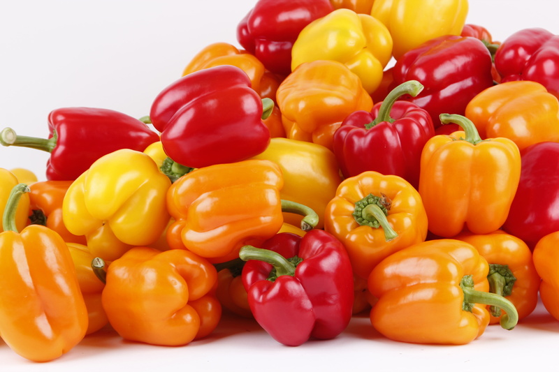 bell, red bell pepper, yellow, wellbeing, choice, large group of objects, freshness, white, no people, vegetable, food, ripe, studio shot, peppers, heap
