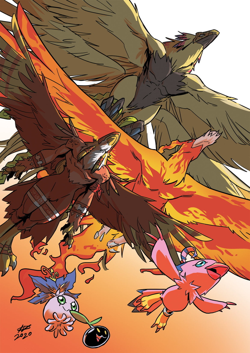 Digimon, Fly, Digimon Adventure, Ivan Fiorelli, 720P, evolution, Biyomon