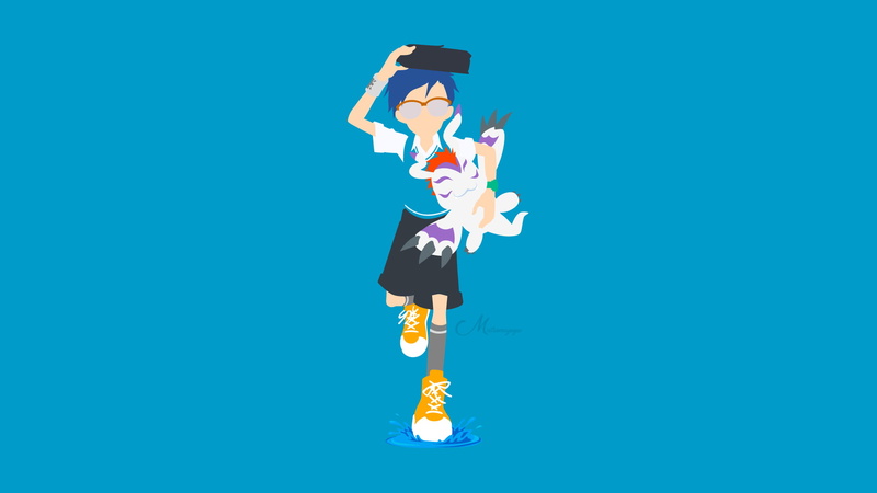 Digimon, Minimalist, Gomamon (Digimon), 1080P, Vector