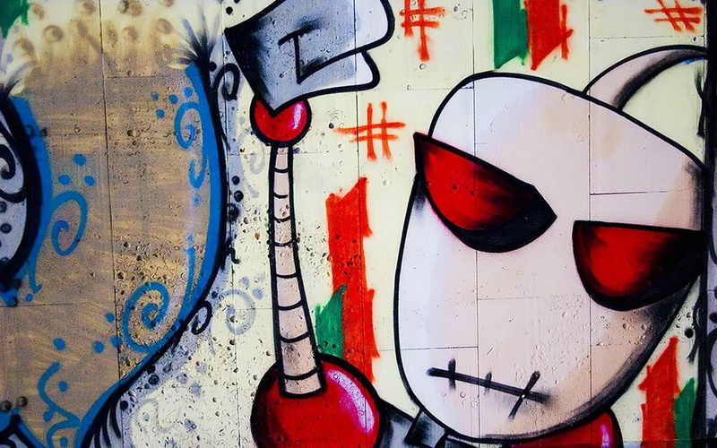 Artistic, Graffiti, 720P, Gir (Invader Zim)
