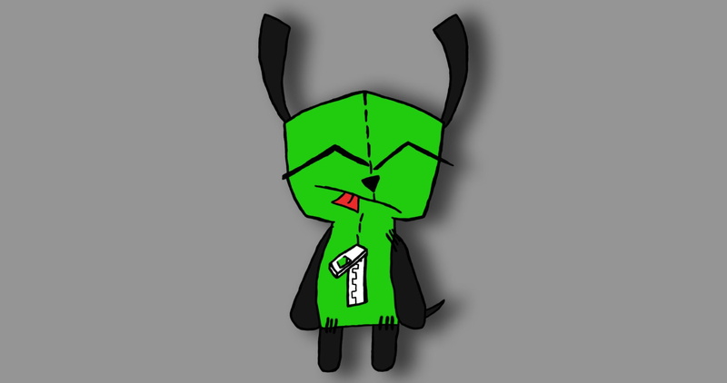 Green, 1080P, Invader Zim, Dog, Gir (Invader Zim), TV Show