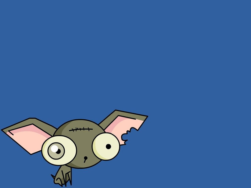 invader, x, Cartoons, zim, dogs, minimalistic, animals, hd, 480P, art