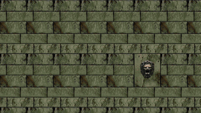 outdoors, day, animal head, old, pattern, architecture, mammal, animals in the wild, wall, texture, full frame, Doom (game), animal wildlife, built structure