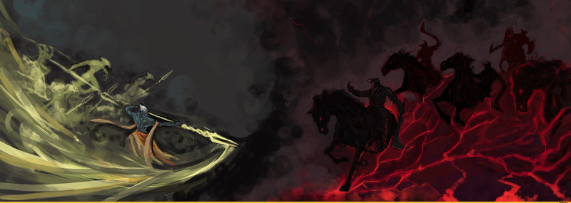 warrior, video games, Phantom Lancer, night, animal wildlife, motion, 5K, speed, Dota 2, one animal, close-up, red, animal themes, horsemen, studio shot