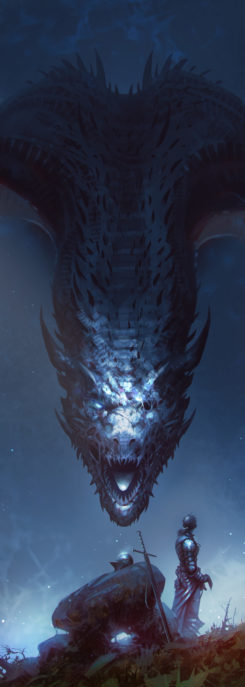 reflection, dragon, animals in the wild, nature, people, mouth open, mammal, underwater, fantasy art, portrait, front view, marine, animal body part, aggression