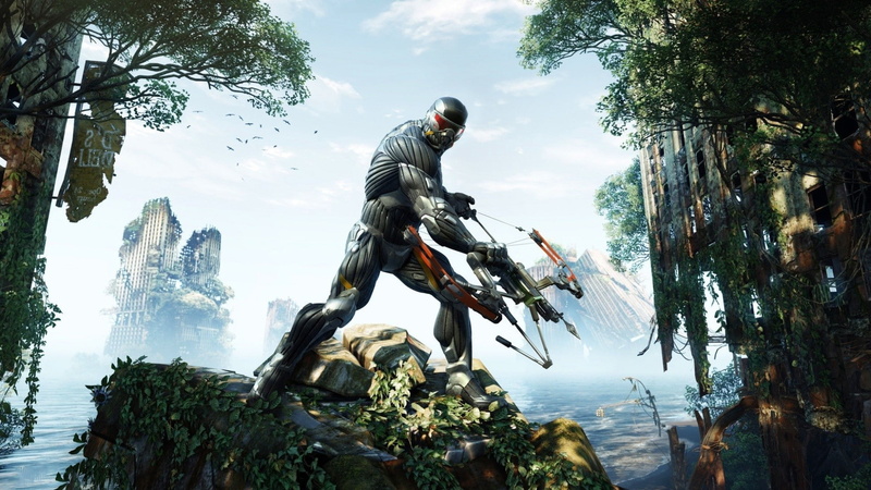 day, adult, full length, effort, nature, helmet, side view, water, working, outdoors, occupation, holding, crysis 3 video games, tree, men, plant, low angle view