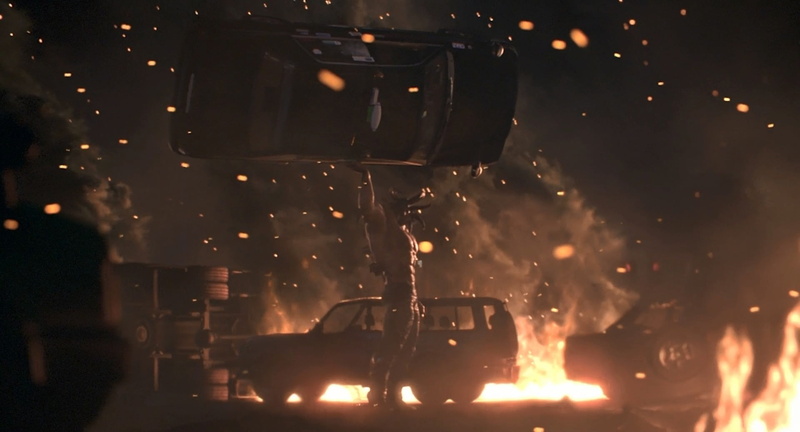 glowing, motion, burning, flame, nature, night, motor vehicle, GANTZ:O, transportation, smoke - physical structure, science fiction, fire, Gantz, heat - temperature