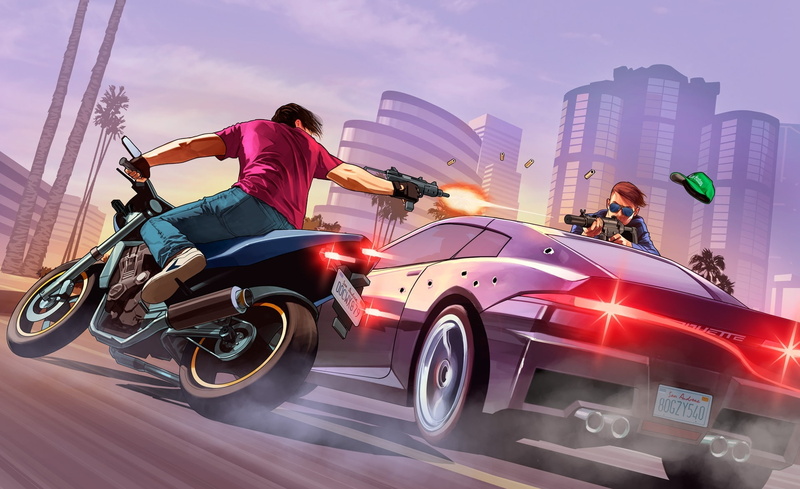 lifestyles, road, transportation, street, Games, architecture, real people, digital, motion, bike, nature, man, people, gta, built structure, sports, 1080P