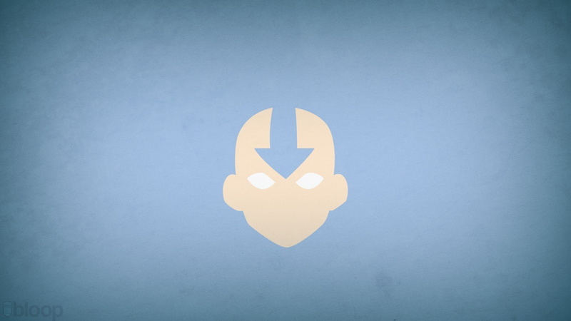 1080P, avatar, aang, minimalistic, blo0p, airbender, blue, background