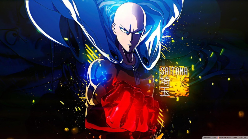 saitama, anime, one punch man, 1080P