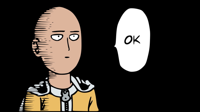 4K, Saitama, anime, One-Punch Man