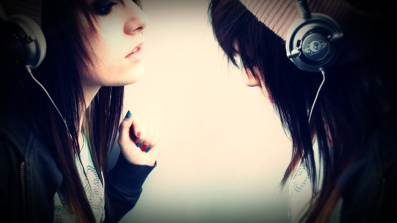 headphones, dj, art, reflections, girls, music, girl, abstract, 1080P, hd, women, x, photography
