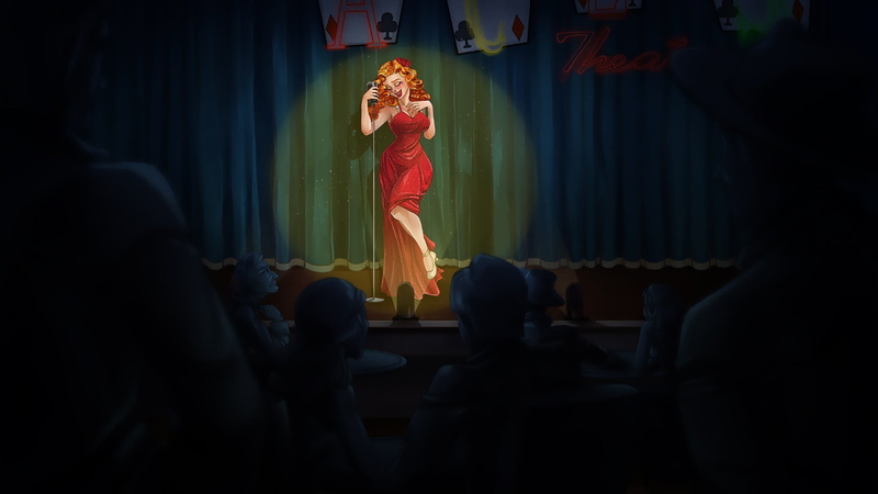 red dress, video games, spirituality, built structure, 1080P, creativity, Fallout: New Vegas, building, Video Game Art, male likeness, architecture, indoors