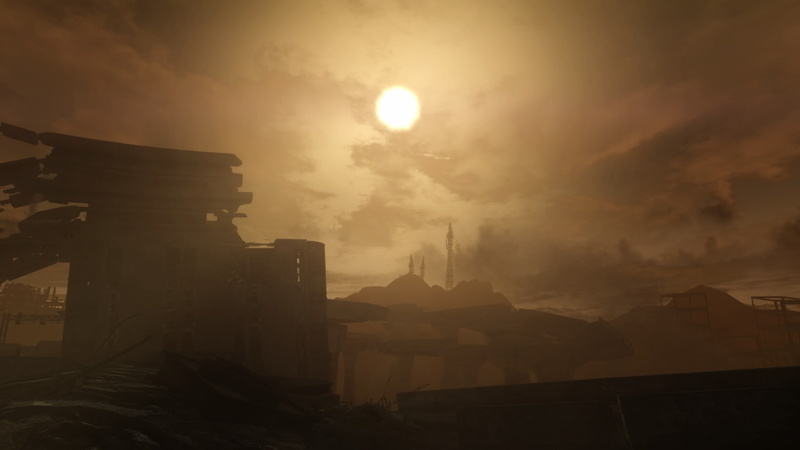 screen shot, Fallout: New Vegas, 1080P, video games, sun rays, apocalyptic
