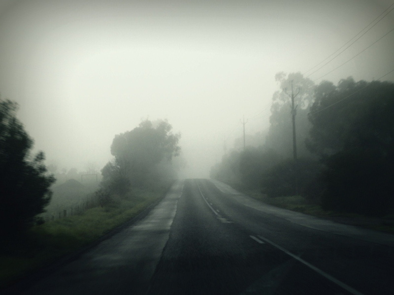 roads, silent, hill, fog, 1080P, landscapes