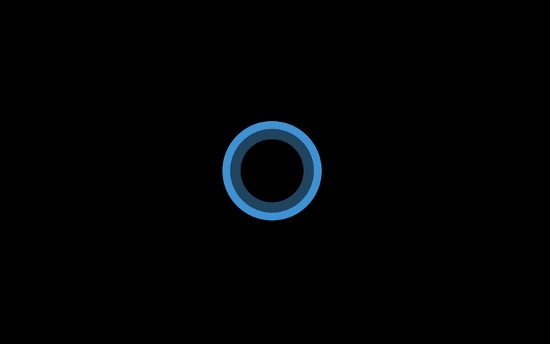 blue, simple, Cortana, circle, minimalism, 2K