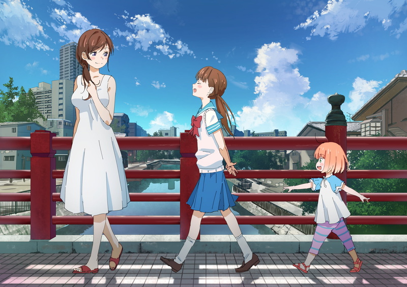 women, nature, anime girls, females, sister, sky, leisure activity, lifestyles, people, childhood, anime, full length, child, Kawamoto Akari, girls, standing