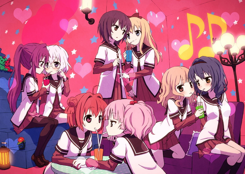 portrait, human body part, Akaza Akari, 1080P, party - social event, anime, anime girls, Yuru Yuri, looking at camera, halloween, fun, adult, uniform