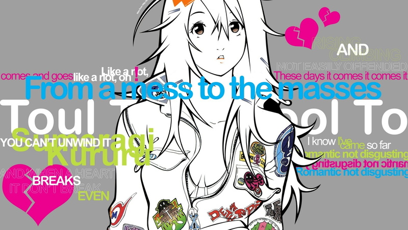 anime girls, Air Gear, 1080P, typography