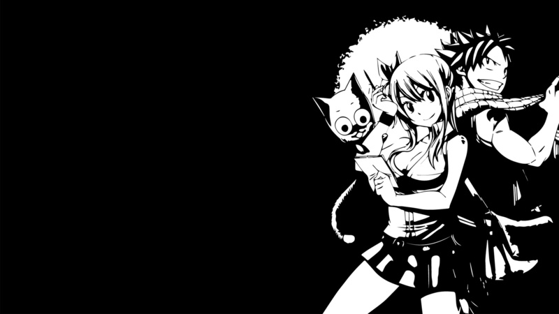 4K, Natsu Dragneel, Happy (Fairy Tail), Fairy Tail, Lucy Heartfilia, Anime