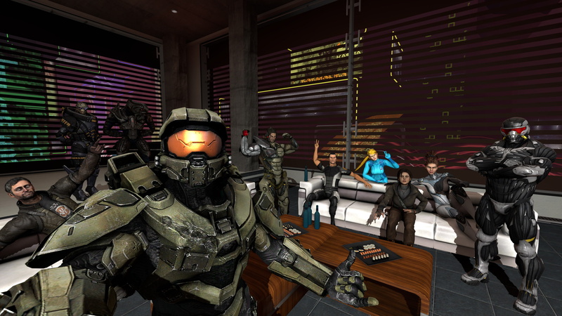 2K, master chief samus aran sarah kerrigan lara croft commander shepard isaac clarke garrus vakarian source filmmaker crysis starcraft arbiter metal gear