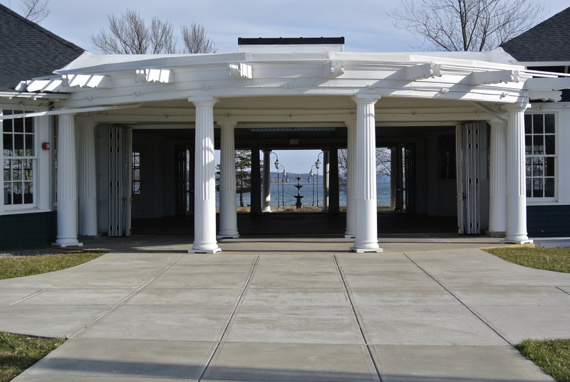 tree, finger lakes, colonnade, emerson park, architectural column, footpath, nature, building exterior, architecture, 1080P, new york, day, door, residential district