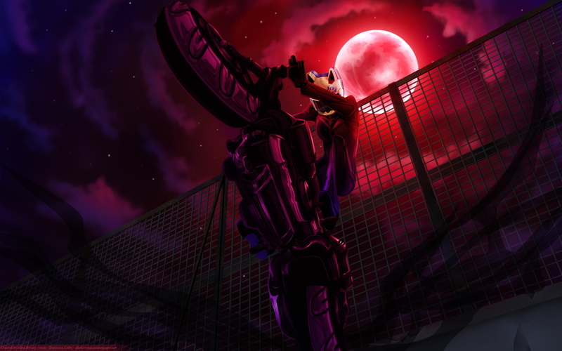 2K, hd, night, durarara, motorcycle, cartoon/comic