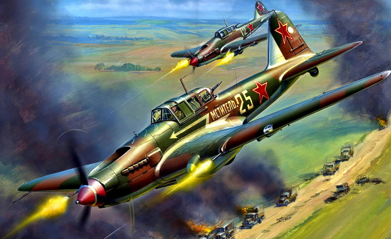 Black Death, Il-2 Sturmovik, USSR, WWII, Concrete plane, THE RED ARMY AIR FORCE, 4K, Il-2