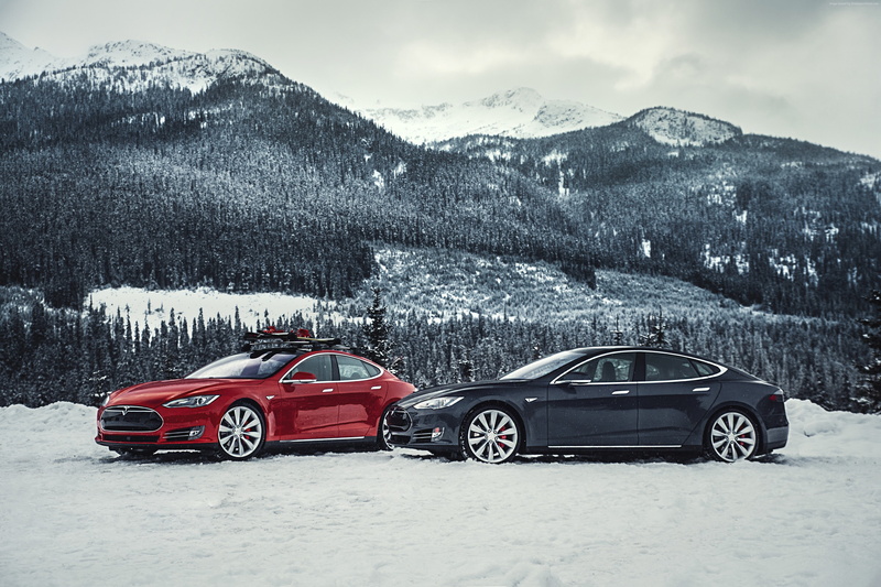 red, suv, 4K, Tesla model S P85D, electric cars, black, Quickest Electric Cars, sport cars