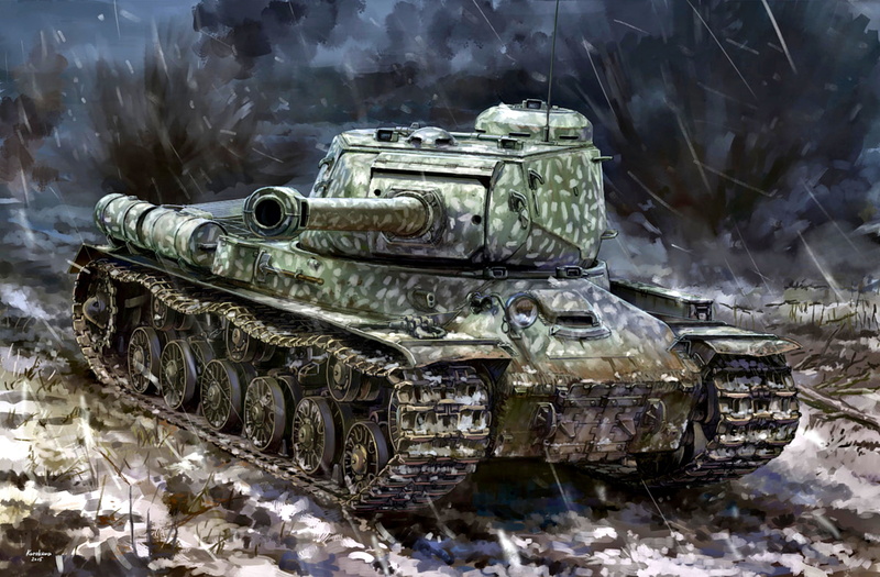 Art, USSR, Heavy, Soviet, The is-2, 1080P, Tank, The object 240, period, The great Patriotic war