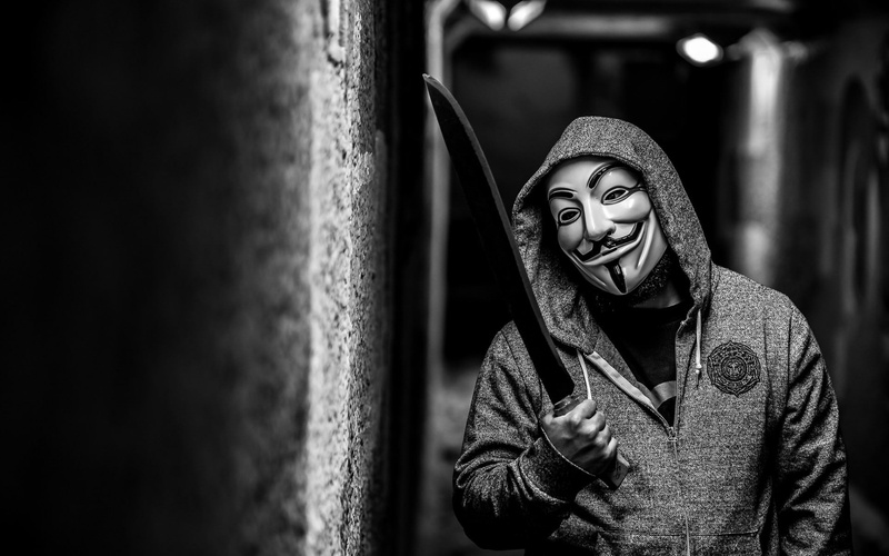 Guy fawkes mask, Download 1920x1200 Anonymous, Mask, 1080P, Background 1920x1200, Machete
