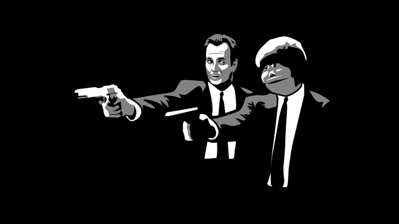 minimalism, Pulp Fiction, movies, monochrome, 1080P