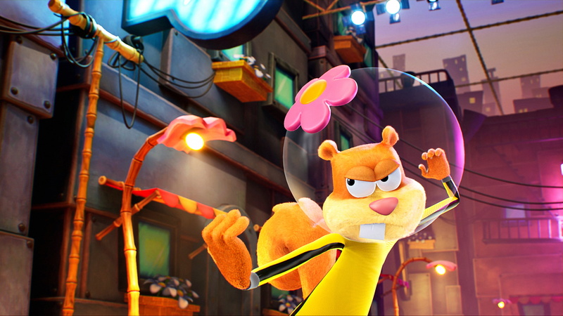 SpongeBob SquarePants: The Cosmic Shake, Purple Lamp Studios, 4K, 4K, SpongeBob SquarePants, video game art, THQ Nordic, Sandy Cheeks