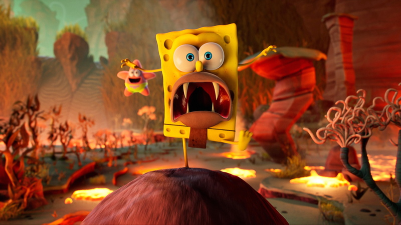 SpongeBob SquarePants, 4K, Purple Lamp Studios, SpongeBob SquarePants: The Cosmic Shake, 4K, THQ Nordic, spongebob, video game art