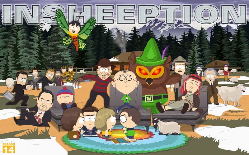 men, built structure, nature, women, tree, winter, human representation, South Park, male likeness, Stan Marsh, creativity, Randy Marsh, sitting, snow