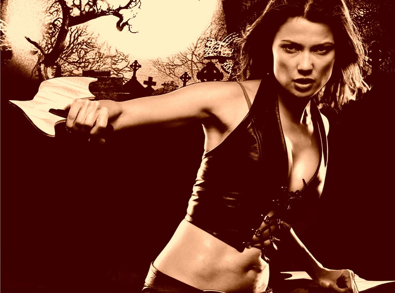 adult, one person, young men, three quarter length, adventure, real people, fantasy, front view, young women, Dark, females, horror, BloodRayne, blood