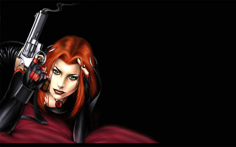 young adult, red, vampire, studio shot, portrait, fantasy, thriller, real people, copy space, females, dyed red hair, women, looking at camera, action