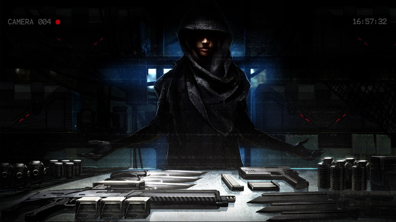 hood, night, representation, 1080P, human representation, portrait, architecture, standing, indoors, hood - clothing, clothing, concept art, built structure
