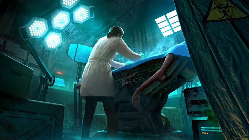 men, low angle view, 1080P, indoors, side view, people, night, XCOM 2, digital composite, illuminated, adult, Video Game Art, full length, standing, casual clothing